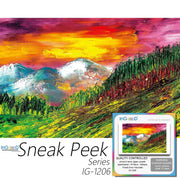 Ingooood-Jigsaw Puzzle 1000 Pieces-Sneak Peek Series-Forest Snow Mountain_IG-1206 Entertainment Toys for Adult Special Graduation or Birthday Gift Home Decor - Ingooood