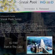 Ingooood-Jigsaw Puzzle 1000 Pieces-Sneak Peek Series- Fort in The Lake_IG-1140 Entertainment Toys for Special Graduation or Birthday Gift Home Decor - Ingooood