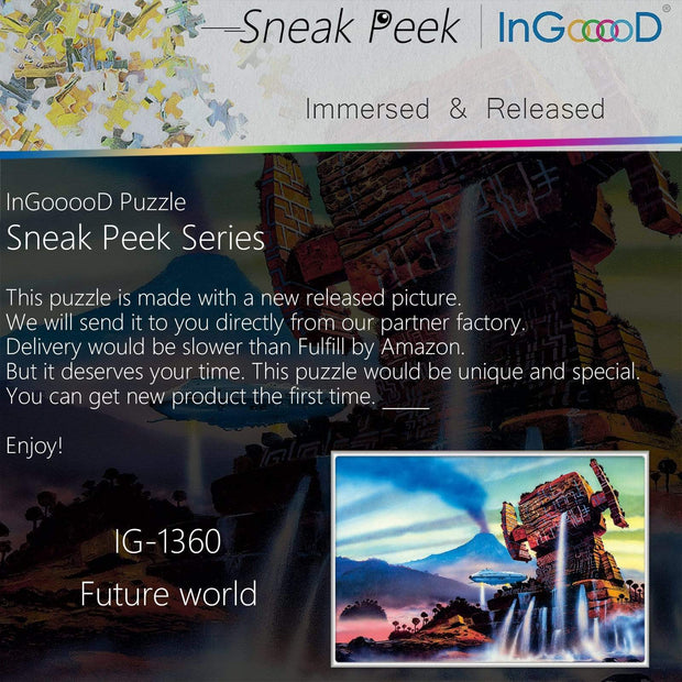 Ingooood-Jigsaw Puzzle 1000 Pieces-Sneak Peek Series-Future World_IG-1360 Entertainment Toys for Adult Special Graduation or Birthday Gift Home Decor - Ingooood