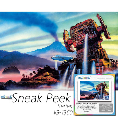 Ingooood-Jigsaw Puzzle 1000 Pieces-Sneak Peek Series-Future World_IG-1360 Entertainment Toys for Adult Special Graduation or Birthday Gift Home Decor - Ingooood