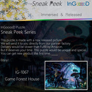 Ingooood-Jigsaw Puzzle 1000 Pieces-Sneak Peek Series-Game Forest House_IG-1067 Entertainment for Adult Special Graduation or Birthday Gift Home Decor - Ingooood