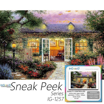 Ingooood-Jigsaw Puzzle 1000 Pieces-Sneak Peek Series-Garden Studio_IG-1257 Entertainment Toys for Adult Special Graduation or Birthday Gift Home Decor - Ingooood
