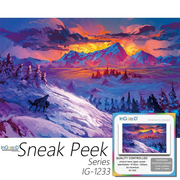 Ingooood-Jigsaw Puzzle 1000 Pieces-Sneak Peek Series-Go Adventure_IG-1233 Entertainment Toys for Adult Special Graduation or Birthday Gift Home Decor - Ingooood