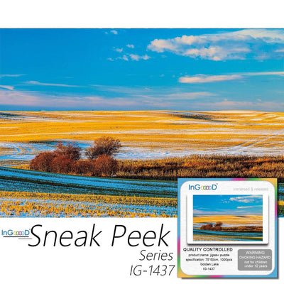 Ingooood-Jigsaw Puzzle 1000 Pieces-Sneak Peek Series-Golden Lake_IG-1437 Entertainment Toys for Adult Graduation or Birthday Gift Home Decor - Ingooood