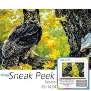 Ingooood-Jigsaw Puzzle 1000 Pieces-Sneak Peek Series-Great Eagle Owl_IG-1434 Entertainment Toys for Adult Graduation or Birthday Gift Home Decor - Ingooood