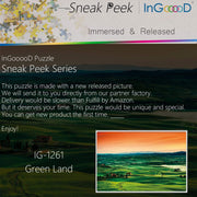 Ingooood-Jigsaw Puzzle 1000 Pieces-Sneak Peek Series-Green Land_IG-1261 Entertainment Toys for Adult Special Graduation or Birthday Gift Home Decor - Ingooood
