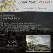 Ingooood-Jigsaw Puzzle 1000 Pieces-Sneak Peek Series-Grey Style_IG-0960 Entertainment Toys for Adult Special Graduation or Birthday Gift Home Decor - Ingooood