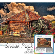 Ingooood- Jigsaw Puzzle 1000 Pieces- Sneak Peek Series-Half Mountain Hut_IG-0892 Entertainment Toys for Graduation or Birthday Gift Home Decor - Ingooood