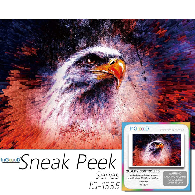 Ingooood-Jigsaw Puzzle 1000 Pieces-Sneak Peek Series-Hawkeye_IG-1335 Entertainment Toys for Adult Special Graduation or Birthday Gift Home Decor - Ingooood