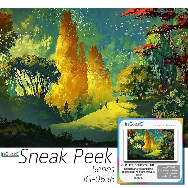 Ingooood- Jigsaw Puzzle 1000 Pieces- Sneak Peek Series- Hiker_IG-0636 Entertainment Toys for Adult Special Graduation or Birthday Gift Home Decor - Ingooood