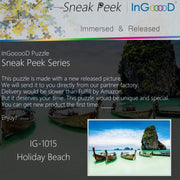 Ingooood-Jigsaw Puzzle 1000 Pieces-Sneak Peek Series-Holiday Beach_IG-1015 Entertainment Toys for Adult Special Graduation or Birthday Gift Home Decor - Ingooood