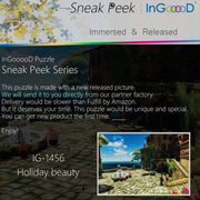 Ingooood-Jigsaw Puzzle 1000 Pieces-Sneak Peek Series-Holiday beauty_IG-1456 Entertainment Toys for Adult Graduation or Birthday Gift Home Decor - Ingooood