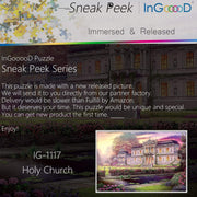 Ingooood-Jigsaw Puzzle 1000 Pieces-Sneak Peek Series-Holy Church_IG-1117 Entertainment Toys for Adult Special Graduation or Birthday Gift Home Decor - Ingooood