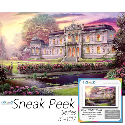 Ingooood-Jigsaw Puzzle 1000 Pieces-Sneak Peek Series-Holy Church_IG-1117 Entertainment Toys for Adult Special Graduation or Birthday Gift Home Decor - Ingooood