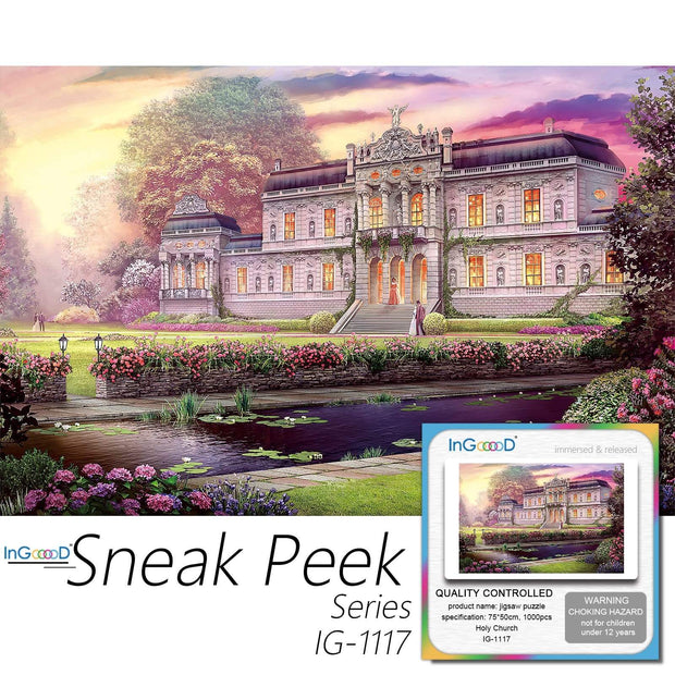 Ingooood-Jigsaw Puzzle 1000 Pieces-Sneak Peek Series-Holy Church_IG-1117 Entertainment Toys for Adult Special Graduation or Birthday Gift Home Decor - Ingooood