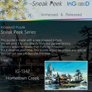 Ingooood-Jigsaw Puzzle 1000 Pieces-Sneak Peek Series-Hometown Creek_IG-1342 Entertainment Toys for Adult Special Graduation or Birthday Gift Home Decor - Ingooood