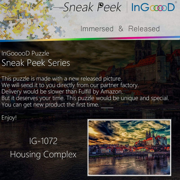 Ingooood-Jigsaw Puzzle 1000 Pieces-Sneak Peek Series- Housing Complex_IG-1072 Entertainment  for Adult Special Graduation or Birthday Gift Home Decor - Ingooood