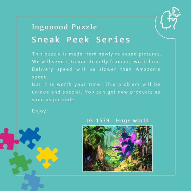 Ingooood-Jigsaw Puzzle 1000 Pieces-Sneak Peek Series-Huge world_IG-1579 Entertainment Toys for Adult Graduation or Birthday Gift Home Decor - Ingooood_US