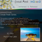 Ingooood-Jigsaw Puzzle 1000 Pieces-Sneak Peek Series- Hut in The Lake_IG-1169 Entertainment Toys for Special Graduation or Birthday Gift Home Decor - Ingooood