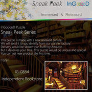 Ingooood- Jigsaw Puzzle 1000 Pieces- Sneak Peek Series-Independent Bookstore_IG-0834 Entertainment Toys for Graduation or Birthday Gift Home Decor - Ingooood