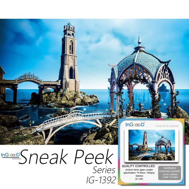 Ingooood-Jigsaw Puzzle 1000 Pieces-Sneak Peek Series-Istanbul_IG-1392 Entertainment Toys for Adult Special Graduation or Birthday Gift Home Decor - Ingooood