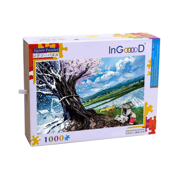 Ingooood-Jigsaw Puzzle 1000 Pieces-Sneak Peek Series-Jacaranda_IG-1581 Entertainment Toys for Adult Graduation or Birthday Gift Home Decor - Ingooood_US
