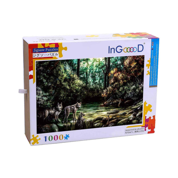 Ingooood-Jigsaw Puzzle 1000 Pieces-Sneak Peek Series-Jackal_IG-1571 Entertainment Toys for Adult Graduation or Birthday Gift Home Decor - Ingooood_US