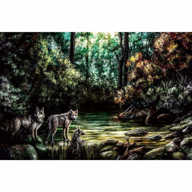 Ingooood-Jigsaw Puzzle 1000 Pieces-Sneak Peek Series-Jackal_IG-1571 Entertainment Toys for Adult Graduation or Birthday Gift Home Decor - Ingooood_US