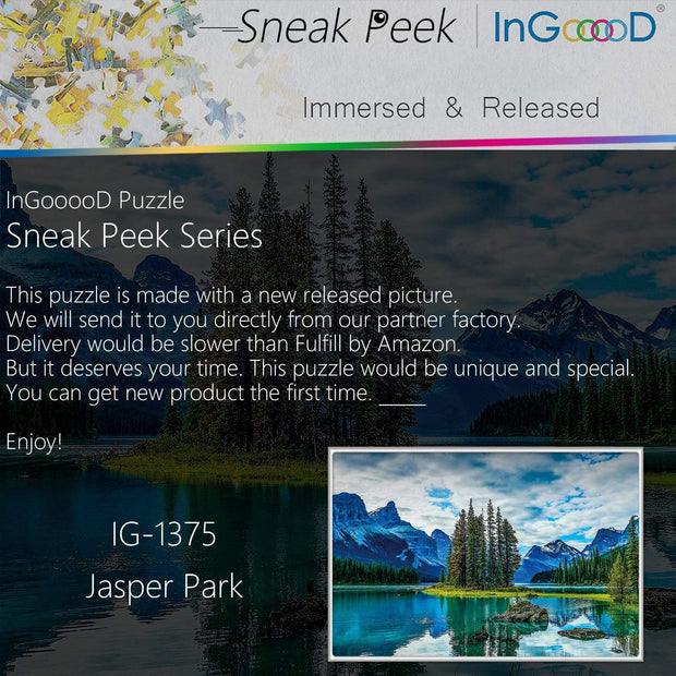 Ingooood-Jigsaw Puzzle 1000 Pieces-Sneak Peek Series-Jasper Park_IG-1375 Entertainment Toys for Adult Special Graduation or Birthday Gift Home Decor - Ingooood