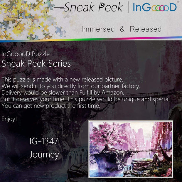 Ingooood-Jigsaw Puzzle 1000 Pieces-Sneak Peek Series-Journey_IG-1347 Entertainment Toys for Adult Special Graduation or Birthday Gift Home Decor - Ingooood