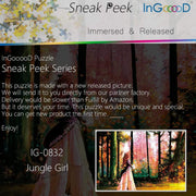 Ingooood- Jigsaw Puzzle 1000 Pieces- Sneak Peek Series- Jungle Girl_IG-0832 Entertainment Toys for Graduation or Birthday Gift Home Decor - Ingooood