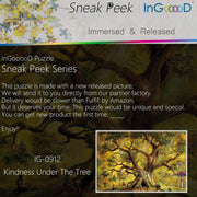 Ingooood- Jigsaw Puzzle 1000 Pieces- Sneak Peek Series-Kindness Under The Tree_IG-0912 Entertainment Toys for Graduation or Birthday Gift Home Decor - Ingooood