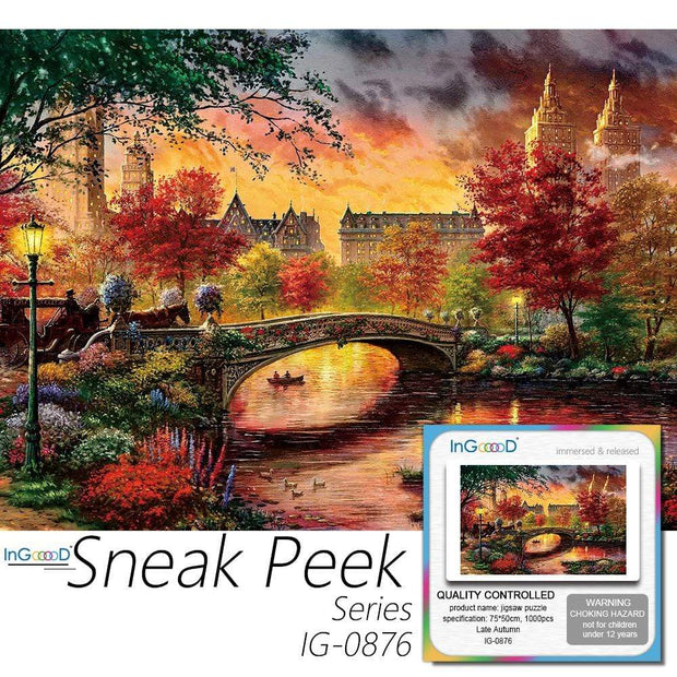 Ingooood- Jigsaw Puzzle 1000 Pieces- Sneak Peek Series-Late Autumn_IG-0876 Entertainment Toys for Adult Special Graduation or Birthday Gift Home Decor - Ingooood