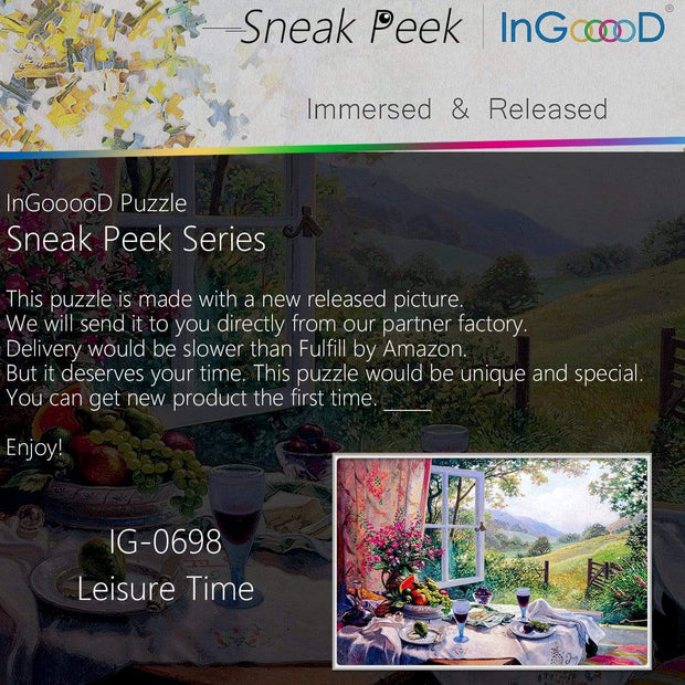 Ingooood- Jigsaw Puzzle 1000 Pieces- Sneak Peek Series-Leisure Time_IG-0698 Entertainment Toys for Graduation or Birthday Gift Home Decor - Ingooood