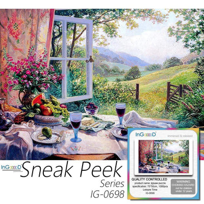 Ingooood- Jigsaw Puzzle 1000 Pieces- Sneak Peek Series-Leisure Time_IG-0698 Entertainment Toys for Graduation or Birthday Gift Home Decor - Ingooood