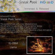 Ingooood-Jigsaw Puzzle 1000 Pieces-Sneak Peek Series-Llama_IG-0964 Entertainment Toys for Adult Special Graduation or Birthday Gift Home Decor - Ingooood