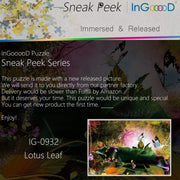 Ingooood-Jigsaw Puzzle 1000 Pieces-Sneak Peek Series-Lotus Leaf_IG-0932 Entertainment Toys for Adult Special Graduation or Birthday Gift Home Decor - Ingooood