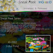 Ingooood- Jigsaw Puzzle 1000 Pieces- Sneak Peek Series-Lotus Pond_IG-0902 Entertainment Toys for Adult Special Graduation or Birthday Gift Home Decor - Ingooood