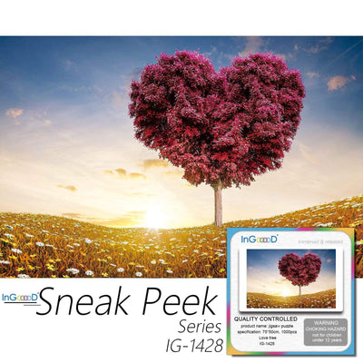 Ingooood-Jigsaw Puzzle 1000 Pieces-Sneak Peek Series-Love tree_IG-1428 Entertainment Toys for Adult Graduation or Birthday Gift Home Decor - Ingooood