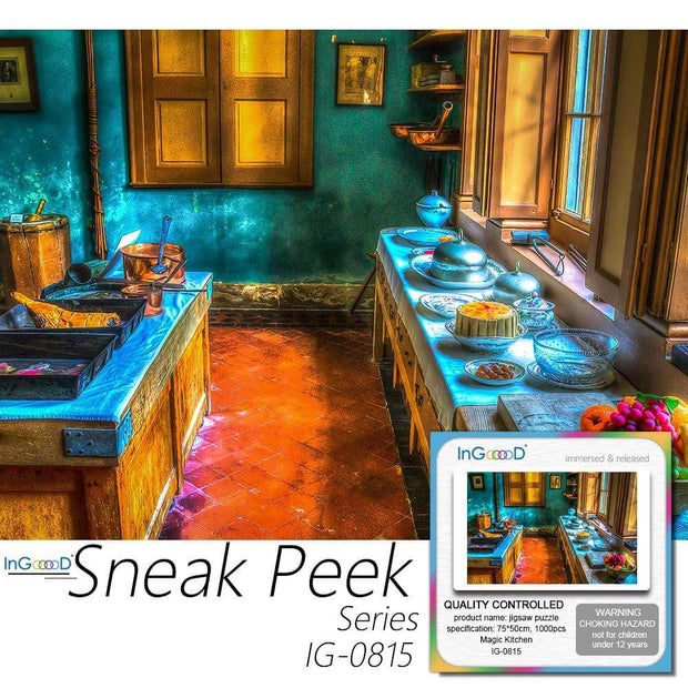 Ingooood-Jigsaw Puzzle 1000 Pieces-Sneak Peek Series-Magic Kitchen_IG-0815 Entertainment Toys for Adult Special Graduation or Birthday Gift Home Decor - Ingooood