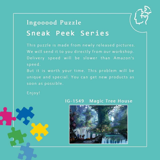 Ingooood-Jigsaw Puzzle 1000 Pieces-Sneak Peek Series-Magic Tree House_IG-1549 Entertainment Toys for Adult Graduation or Birthday Gift Home Decor - Ingooood_US