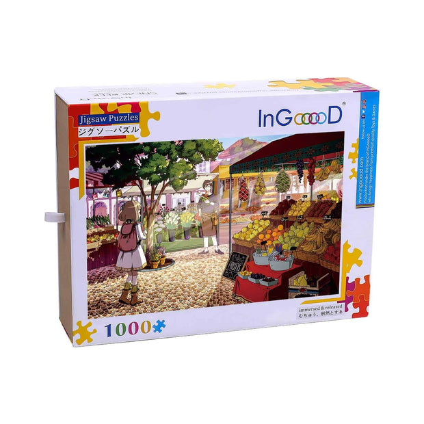 Ingooood-Jigsaw Puzzle 1000 Pieces-Sneak Peek Series-Market street_IG-1525 Entertainment Toys for Adult Graduation or Birthday Gift Home Decor - Ingooood