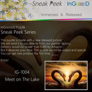 Ingooood-Jigsaw Puzzle 1000 Pieces-Sneak Peek Series-Meet on The Lake_IG-1004 Entertainment Toys for Adult Special Graduation or Birthday Gift Home Decor - Ingooood