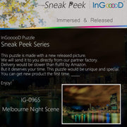 Ingooood-Jigsaw Puzzle 1000 Pieces-Sneak Peek Series-Melbourne Night Scene_IG-0965 Entertainment Toys for Graduation or Birthday Gift Home Decor - Ingooood