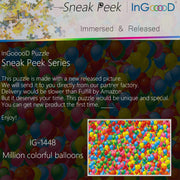 Ingooood-Jigsaw Puzzle 1000 Pieces-Sneak Peek Series-Million colorful balloons_IG-1448 Entertainment Toys for Adult Graduation or Birthday Gift Home Decor - Ingooood