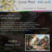 Ingooood-Jigsaw Puzzle 1000 Pieces-Sneak Peek Series- Morning Work_IG-0864 Entertainment Toys for Adult Special Graduation or Birthday Gift Home Decor - Ingooood