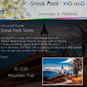 Ingooood-Jigsaw Puzzle 1000 Pieces-Sneak Peek Series-Mountain Trail_IG-1235 Entertainment Toys for Adult Special Graduation or Birthday Gift Home Decor - Ingooood