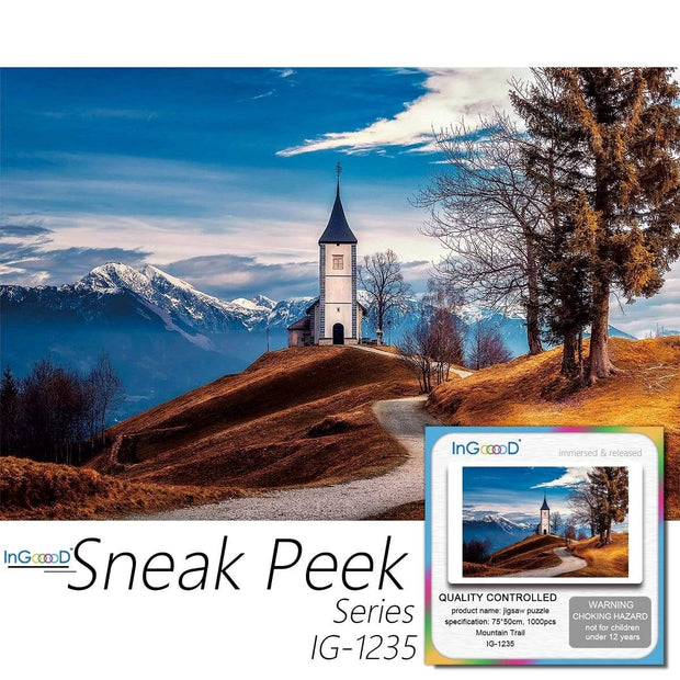 Ingooood-Jigsaw Puzzle 1000 Pieces-Sneak Peek Series-Mountain Trail_IG-1235 Entertainment Toys for Adult Special Graduation or Birthday Gift Home Decor - Ingooood