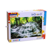 Ingooood-Jigsaw Puzzle 1000 Pieces-Sneak Peek Series-Mountain waterfall_IG-1589 Entertainment Toys for Adult Graduation or Birthday Gift Home Decor - Ingooood_US