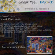 Ingooood- Jigsaw Puzzle 1000 Pieces- Sneak Peek Series-Mountainside Cabin_IG-0850 Entertainment Toys for Adult Graduation or Birthday Gift Home Decor - Ingooood